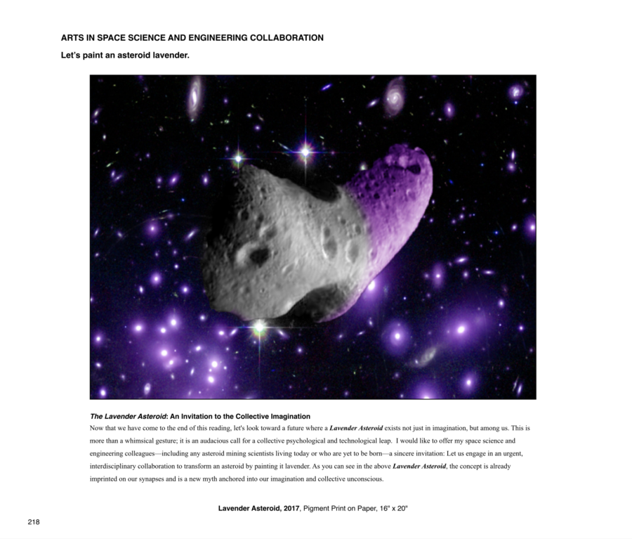 The Lavender Asteriod Project by Frank Pietronigro, Interdisciplinary Artist and Artronaut